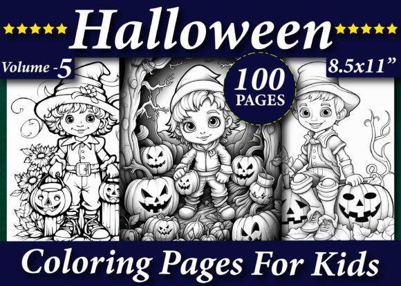100 Halloween Coloring Pages for Kids