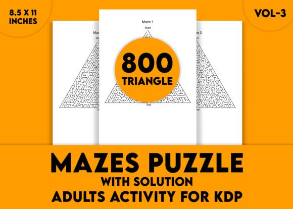 Adults Hard Triangle Mazes Puzzle Vol-3
