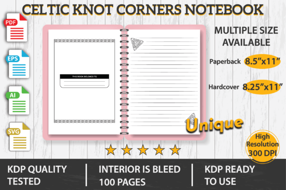 Celtic Knot Corners Notebook KDP: A Designer’s Tool for Thoughtful Publishing