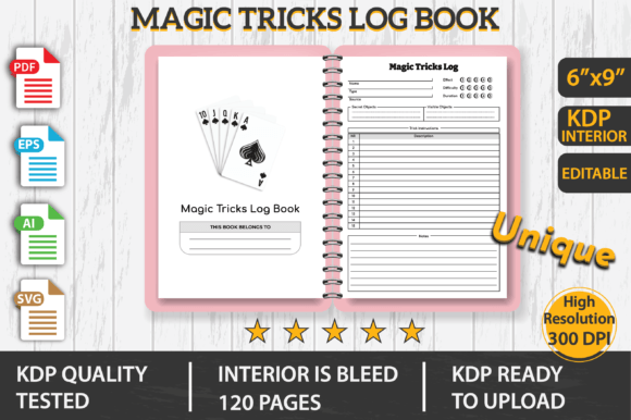 How a Magic Tricks Log Book KDP Interior Helps You Organize, Track, and Perfect Your Performances