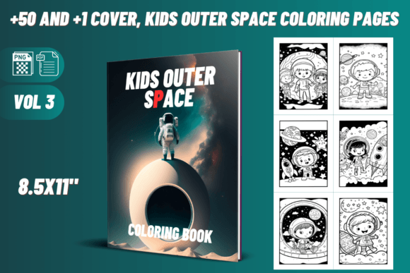 Kids Outer Space Coloring Pages - VOL 3: A Creative Gateway to the Cosmos for Young Explorers