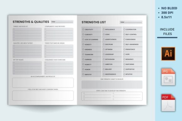 Strengths Values Worksheets KDP: A Practical Guide to Choosing and Using Printable Self-Reflection Tools