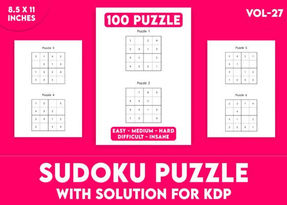 Sudoku Puzzles for KDP Interior Vol-27: Sharpen Your Mind with 100 Challenging Logic Games