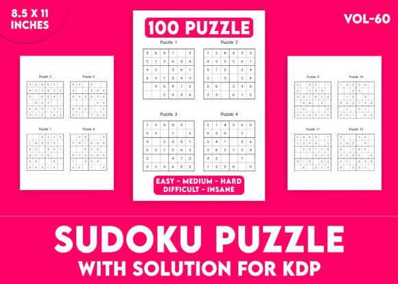 Sudoku Puzzles for KDP Interior Vol-60 – A Thoughtful Resource for Puzzle Enthusiasts