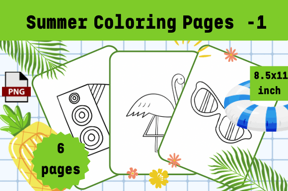 Summer Coloring Pages -1: A Thoughtful Foundation for Seasonal KDP Publishing