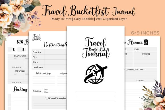 Travel Bucket List Journal Kdp Interior
