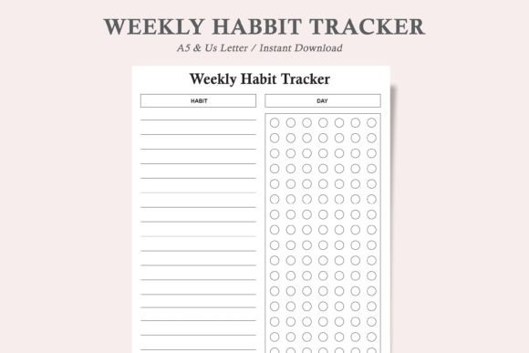 Weekly Habit Tracker and Routine Tracker: Build Consistency One Day at a Time