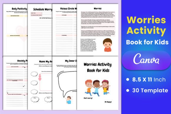 Worries Activity Book for Kids