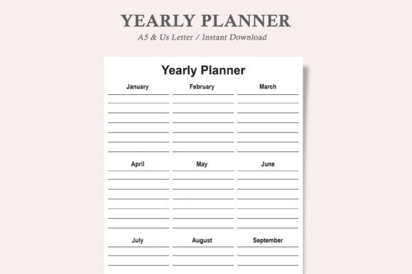 Yearly Planner & Yearly Overview: Your Roadmap for the Year Ahead